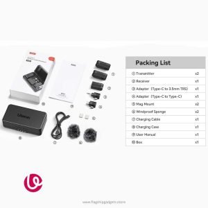 Ulanzi A100 Wireless Lavalier Microphone (Type-C / Lightning / 3.5mm) - Image 3
