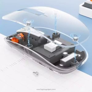 WiWU WM105 Crystal Magnetic Wireless Mouse – Transparent Tri-Mode Design - Image 4
